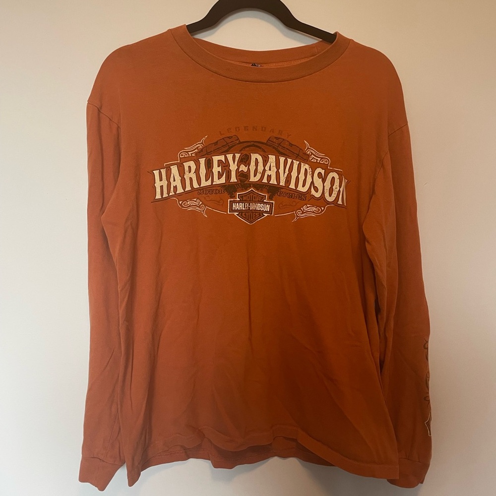 Harley-Davidson Burnt Orange Long Sleeve Shirt - Niagara Falls - Medium